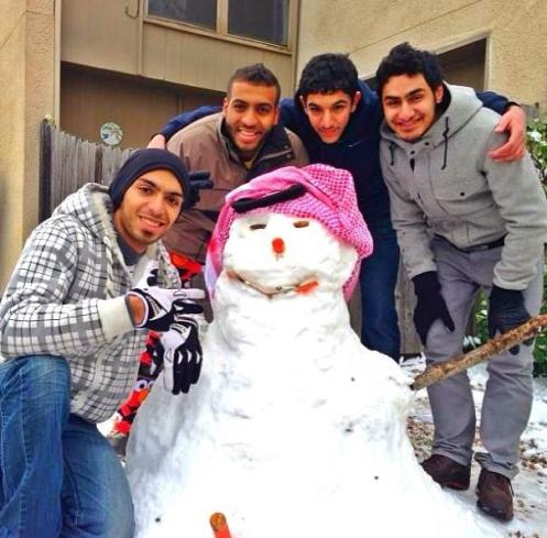 Saudi snowman