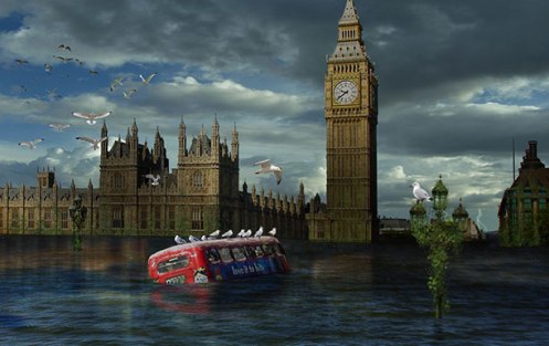 London-under-rising-sea-level-end-of-the-world-Ron-Miller