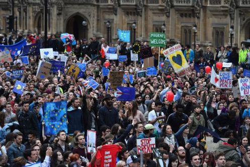 Brexit-demonstration-outside-Houses-of-Parliament