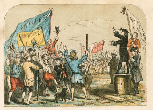 Lord George Gordon addressing the mob in St George's Fields